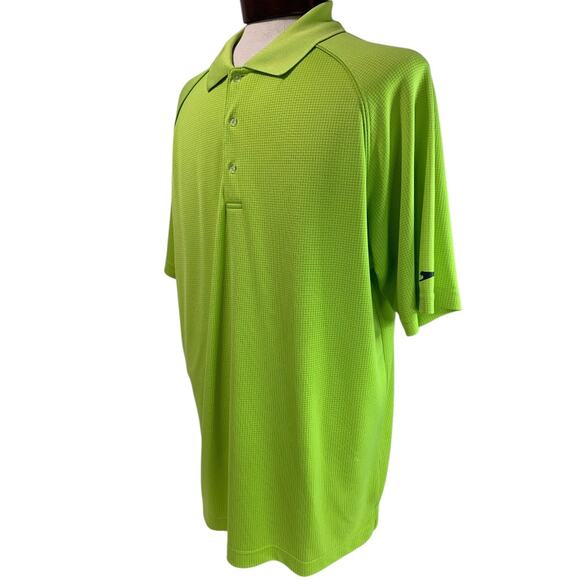 XL Slazenger Mens Polo Golf Shirt Short Sleeve Lime Green - Picture 3 of 9